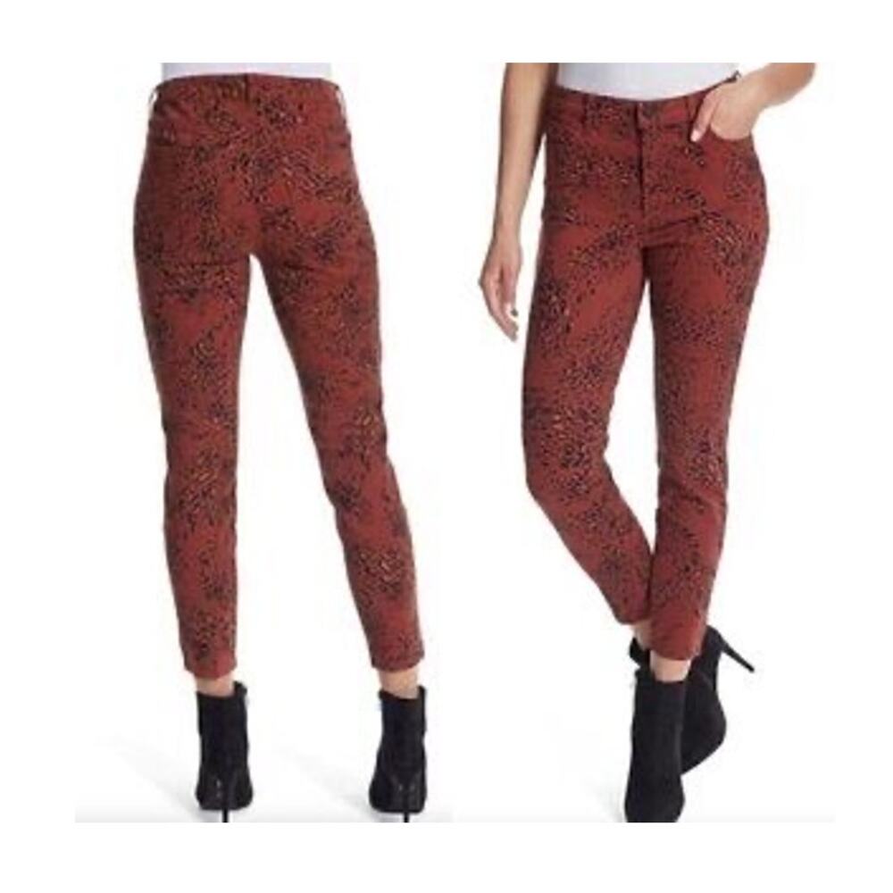 Ella Moss Junior Cheetah Swirl Retro High Rise Skinny Ankle Size 27